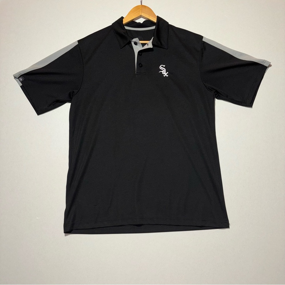 Title 32:
White Sox Majestic Golf Polo Black Gray XL